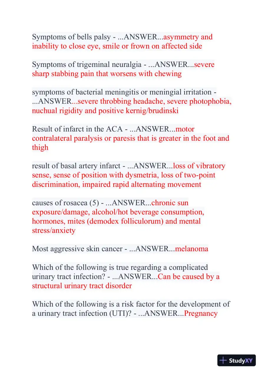 2024 NR507 Pathophysiology Final Exam With Answers (356 Solved Questions), page 5