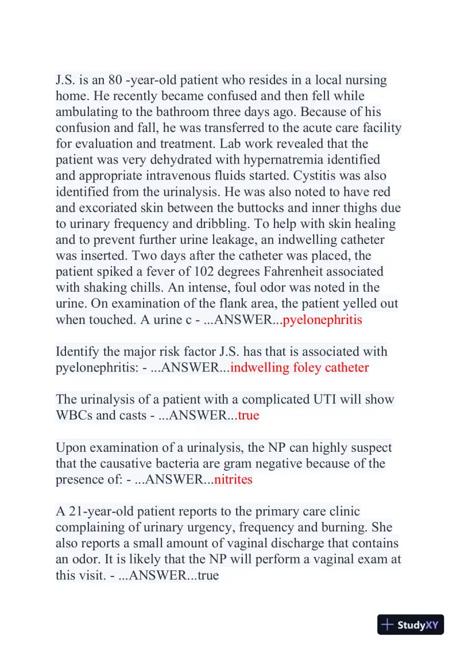 2024 NR507 Pathophysiology Final Exam With Answers (356 Solved Questions), page 7