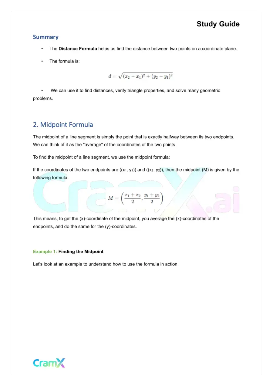 Geometry - Coordinate Geometry, page 4