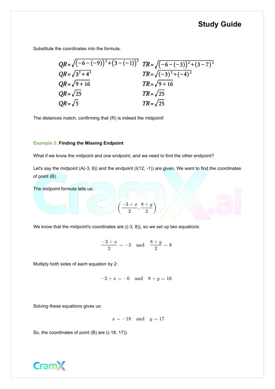 Geometry - Coordinate Geometry, page 6