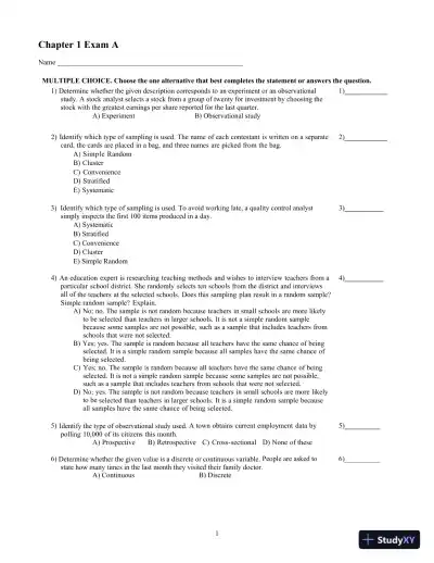 Essentials of Statistics, 6th Edition Test Bank - Page 5 preview image