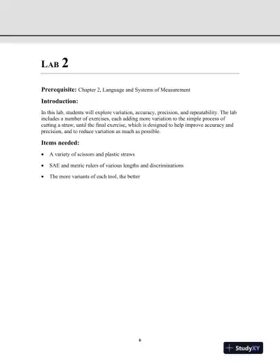Fundamentals Of Dimensional Metrology, 6th Edition Solution Manual - Page 11 preview image