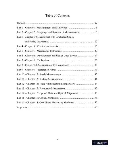 Fundamentals Of Dimensional Metrology, 6th Edition Solution Manual - Page 3 preview image