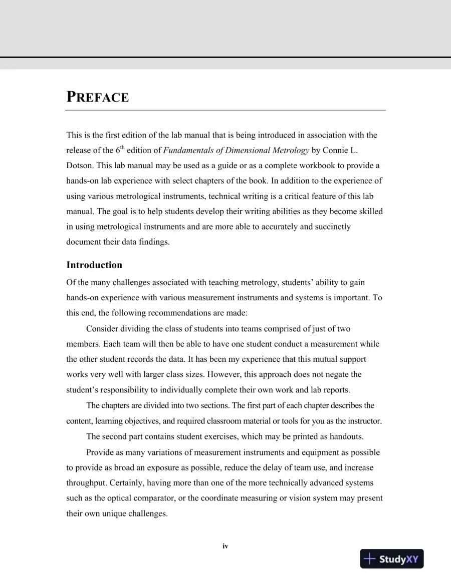 Fundamentals Of Dimensional Metrology, 6th Edition Solution Manual, page 4