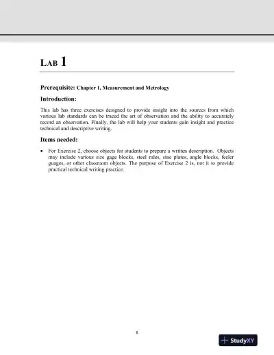Fundamentals Of Dimensional Metrology, 6th Edition Solution Manual - Page 6 preview image