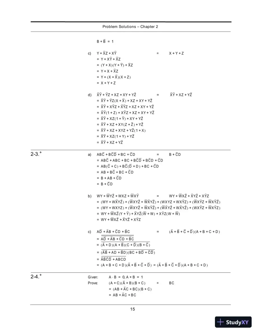 Solution Manual For Logic And Computer Design Fundamentals, 4th Edition, page 10