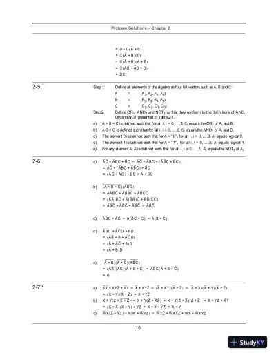 Solution Manual For Logic And Computer Design Fundamentals, 4th Edition - Page 11 preview image