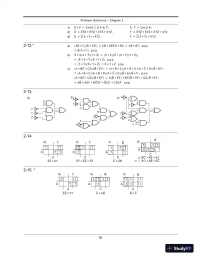 Solution Manual For Logic And Computer Design Fundamentals, 4th Edition - Page 13 preview image