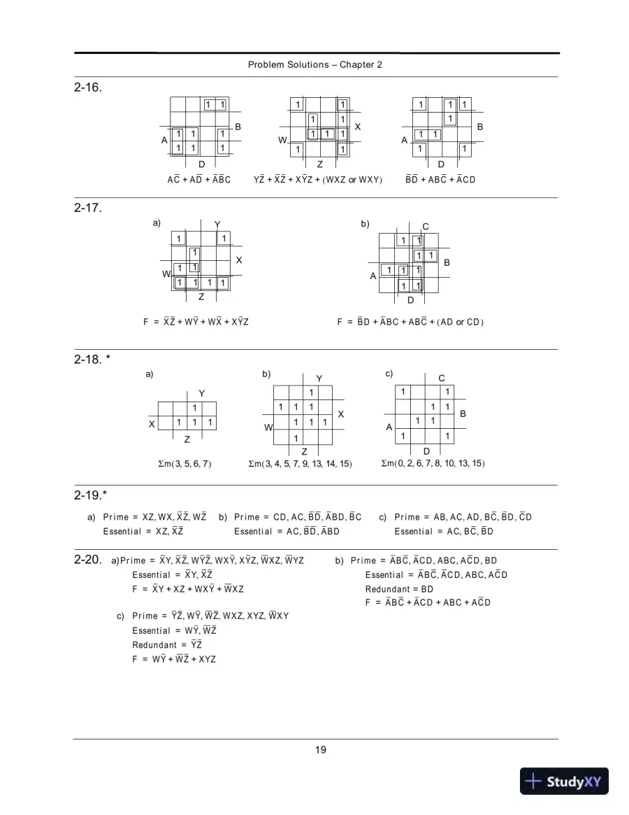 Solution Manual For Logic And Computer Design Fundamentals, 4th Edition, page 14