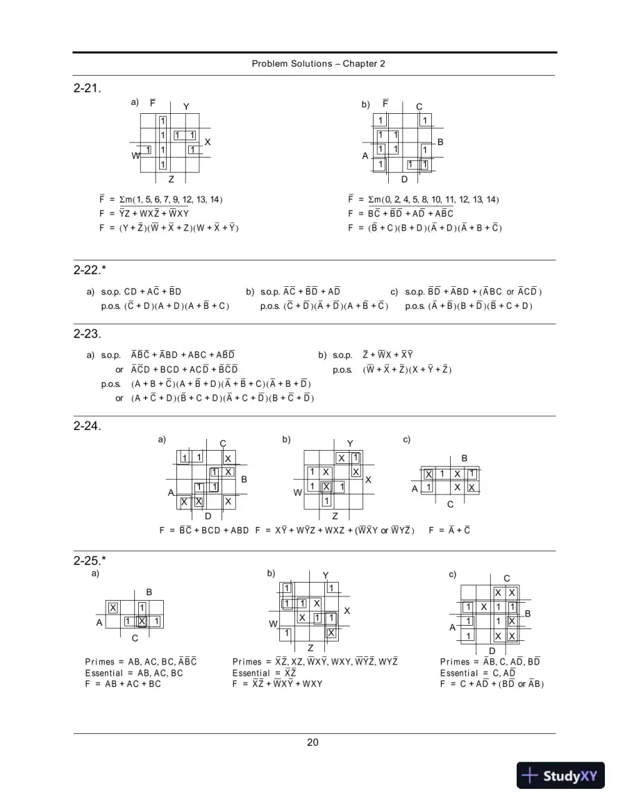 Solution Manual For Logic And Computer Design Fundamentals, 4th Edition, page 15