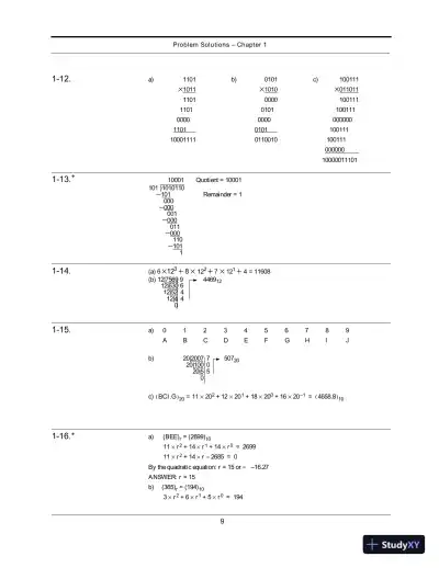 Solution Manual For Logic And Computer Design Fundamentals, 4th Edition - Page 4 preview image