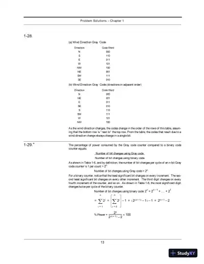 Solution Manual For Logic And Computer Design Fundamentals, 4th Edition - Page 8 preview image