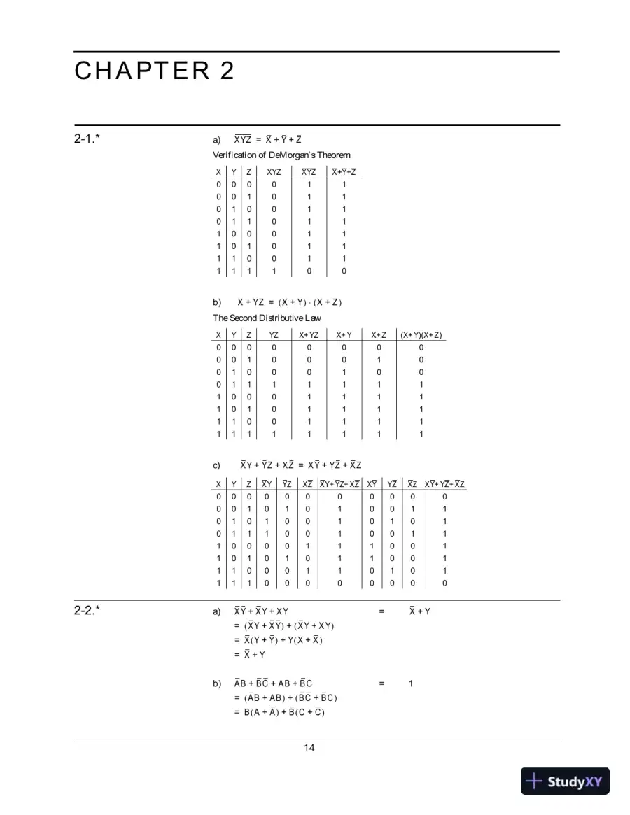 Solution Manual For Logic And Computer Design Fundamentals, 4th Edition, page 9