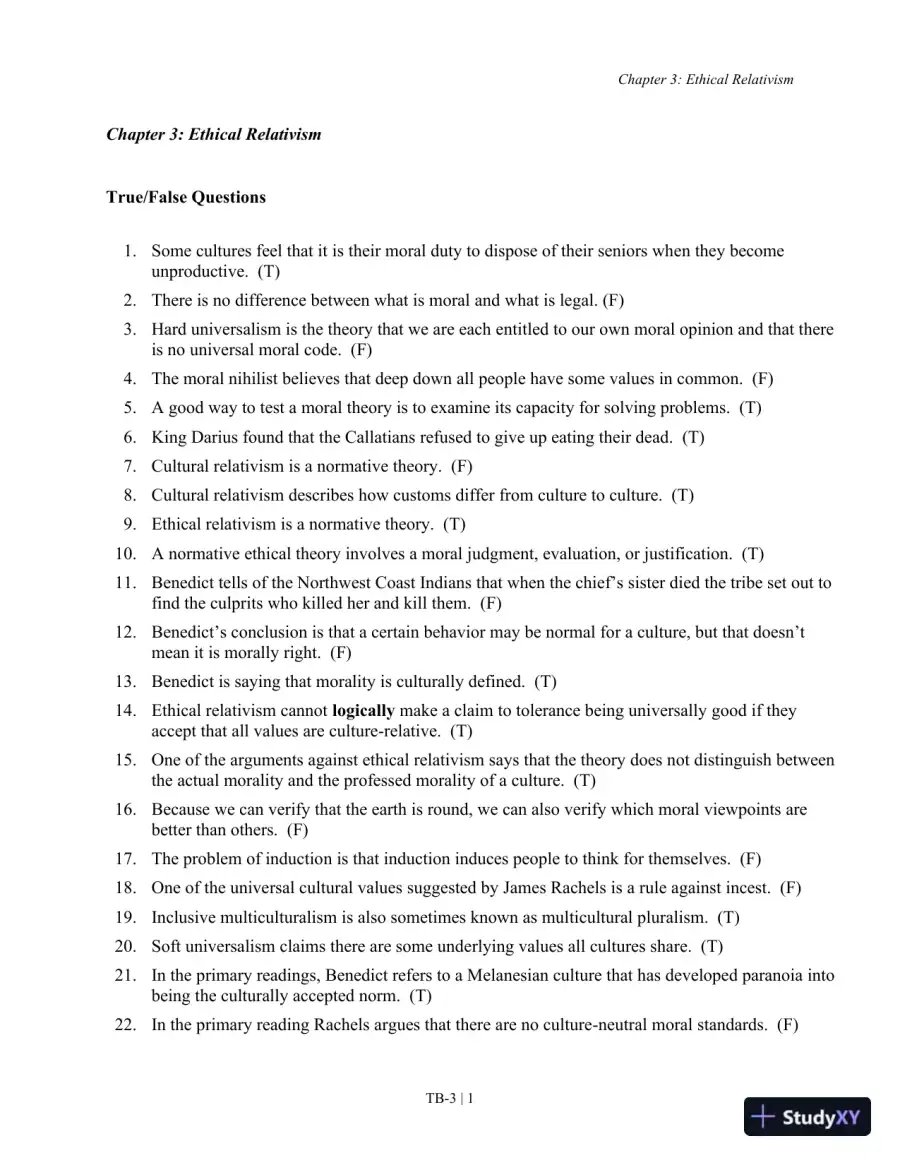 The Moral of the Story: An Introduction to Ethics 7th Edition Test Bank, page 13