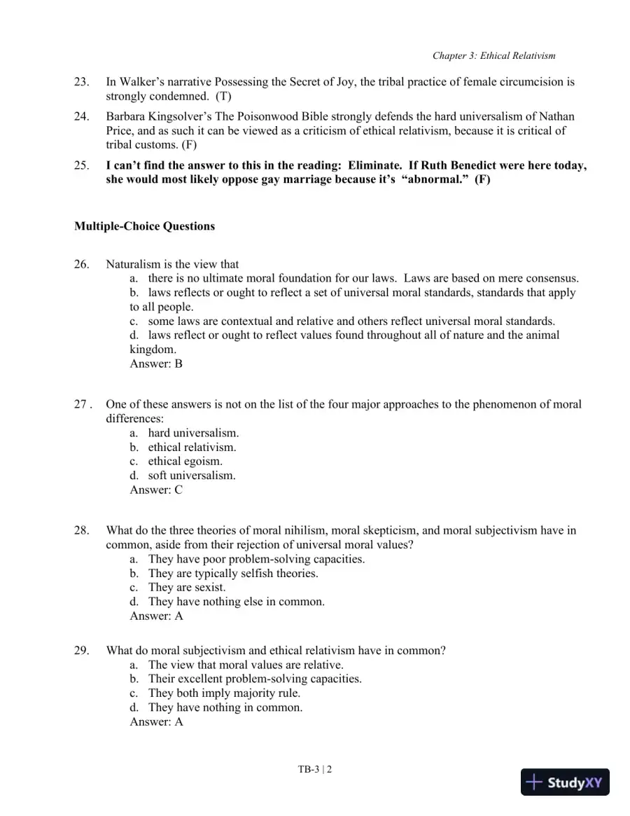 The Moral of the Story: An Introduction to Ethics 7th Edition Test Bank, page 14