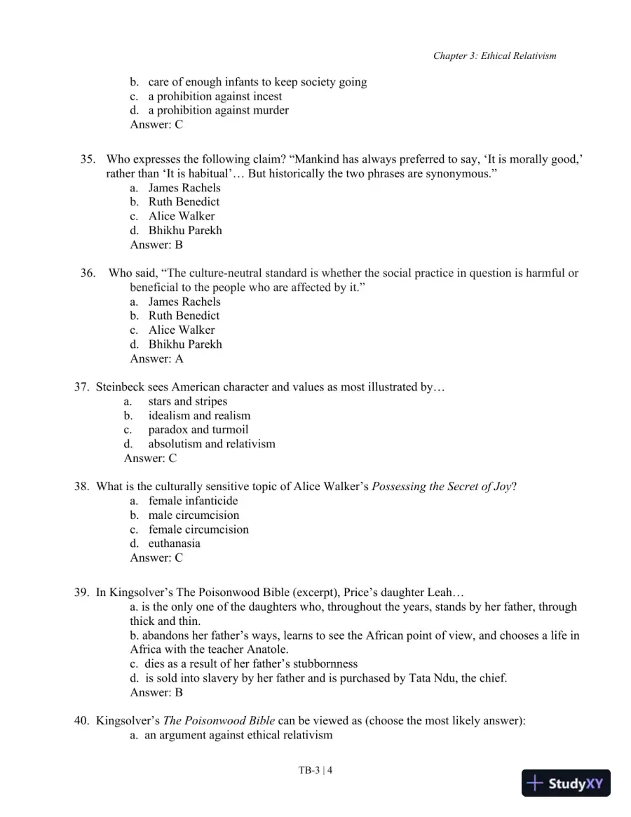 The Moral of the Story: An Introduction to Ethics 7th Edition Test Bank, page 16