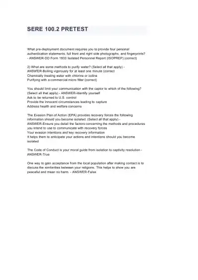 SERE 100 - Page 1 preview image