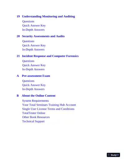CompTIA Security+ Certification SY0-601 Practice Exams, 4th Edition (2021) - Page 12 preview image