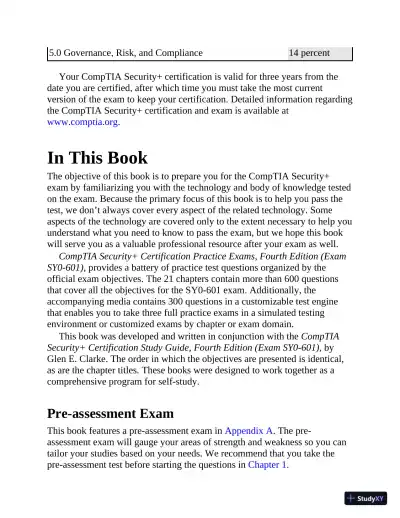 CompTIA Security+ Certification SY0-601 Practice Exams, 4th Edition (2021) - Page 14 preview image