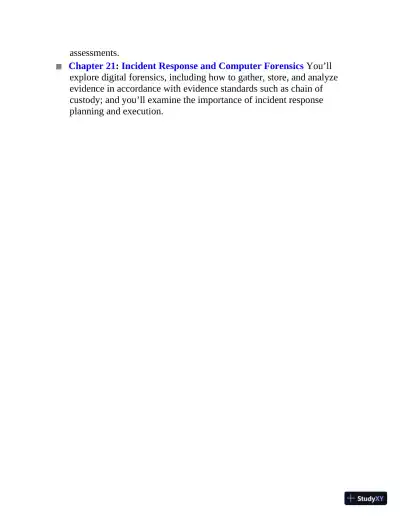 CompTIA Security+ Certification SY0-601 Practice Exams, 4th Edition (2021) - Page 22 preview image