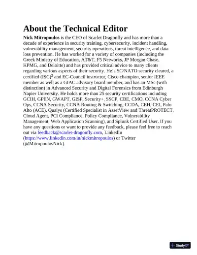 CompTIA Security+ Certification SY0-601 Practice Exams, 4th Edition (2021) - Page 8 preview image