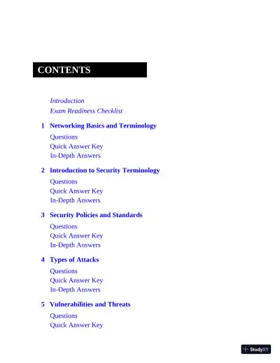 CompTIA Security+ Certification SY0-601 Practice Exams, 4th Edition (2021) - Page 9 preview image