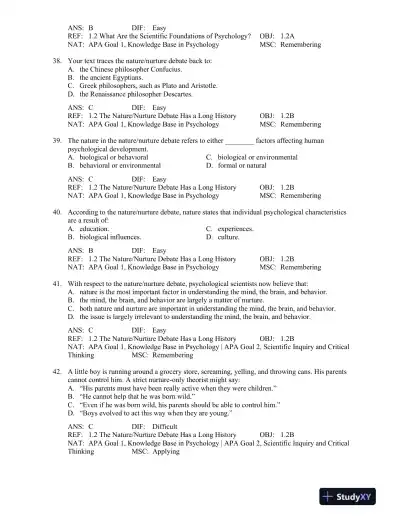 Psychological Science Fifth Edition Test Bank - Page 10 preview image