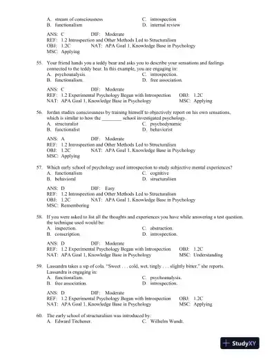 Psychological Science Fifth Edition Test Bank - Page 13 preview image