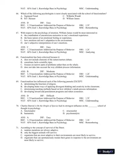 Psychological Science Fifth Edition Test Bank - Page 15 preview image