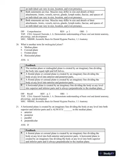 Illustrated Anatomy of the Head and Neck 5th Edition Test Bank - Page 11 preview image