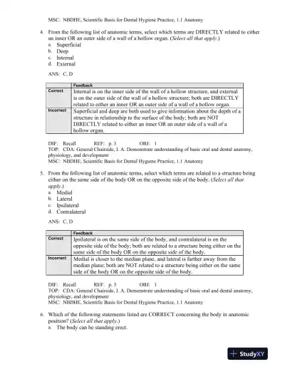 Illustrated Anatomy of the Head and Neck 5th Edition Test Bank - Page 16 preview image