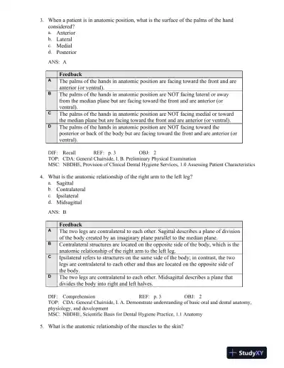 Illustrated Anatomy of the Head and Neck 5th Edition Test Bank - Page 3 preview image