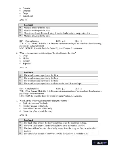 Illustrated Anatomy of the Head and Neck 5th Edition Test Bank - Page 4 preview image
