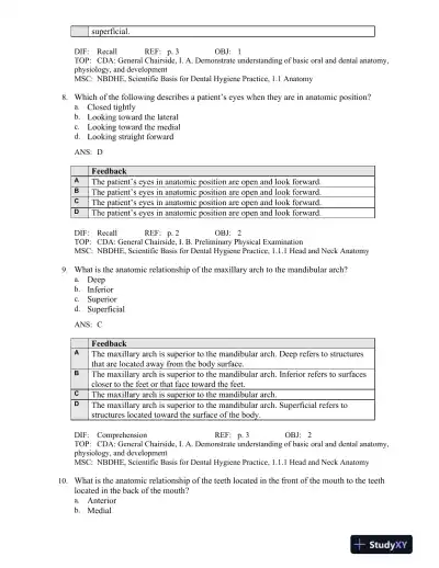 Illustrated Anatomy of the Head and Neck 5th Edition Test Bank - Page 5 preview image