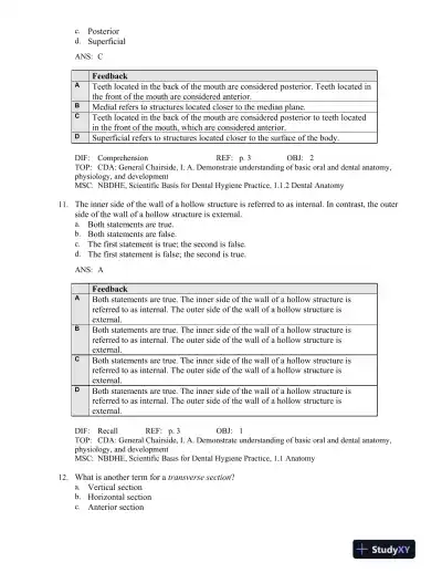 Illustrated Anatomy of the Head and Neck 5th Edition Test Bank - Page 6 preview image