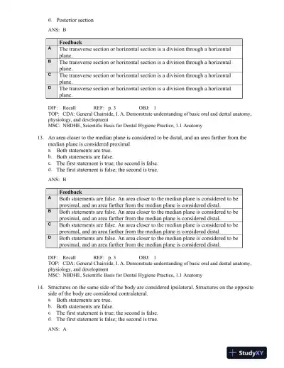 Illustrated Anatomy of the Head and Neck 5th Edition Test Bank - Page 7 preview image