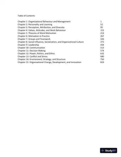 Organizational Behaviour: Understanding and Managing Life at Work 7th Edition Test Bank - Page 3 preview image