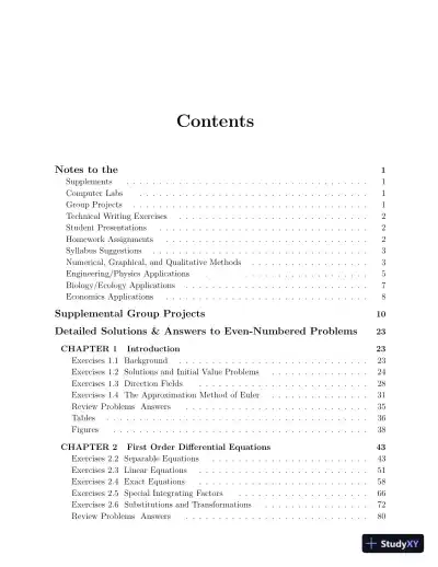 Solution Manual for Fundamentals of Differential Equations, 9th Edition - Page 3 preview image