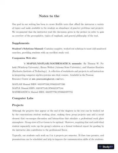 Solution Manual for Fundamentals of Differential Equations, 9th Edition - Page 7 preview image