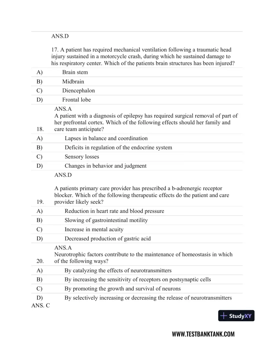 Stahl's Essential Psychopharmacology: Neuroscientific Basis and Practical Applications 4th Edition Test Bank, page 14