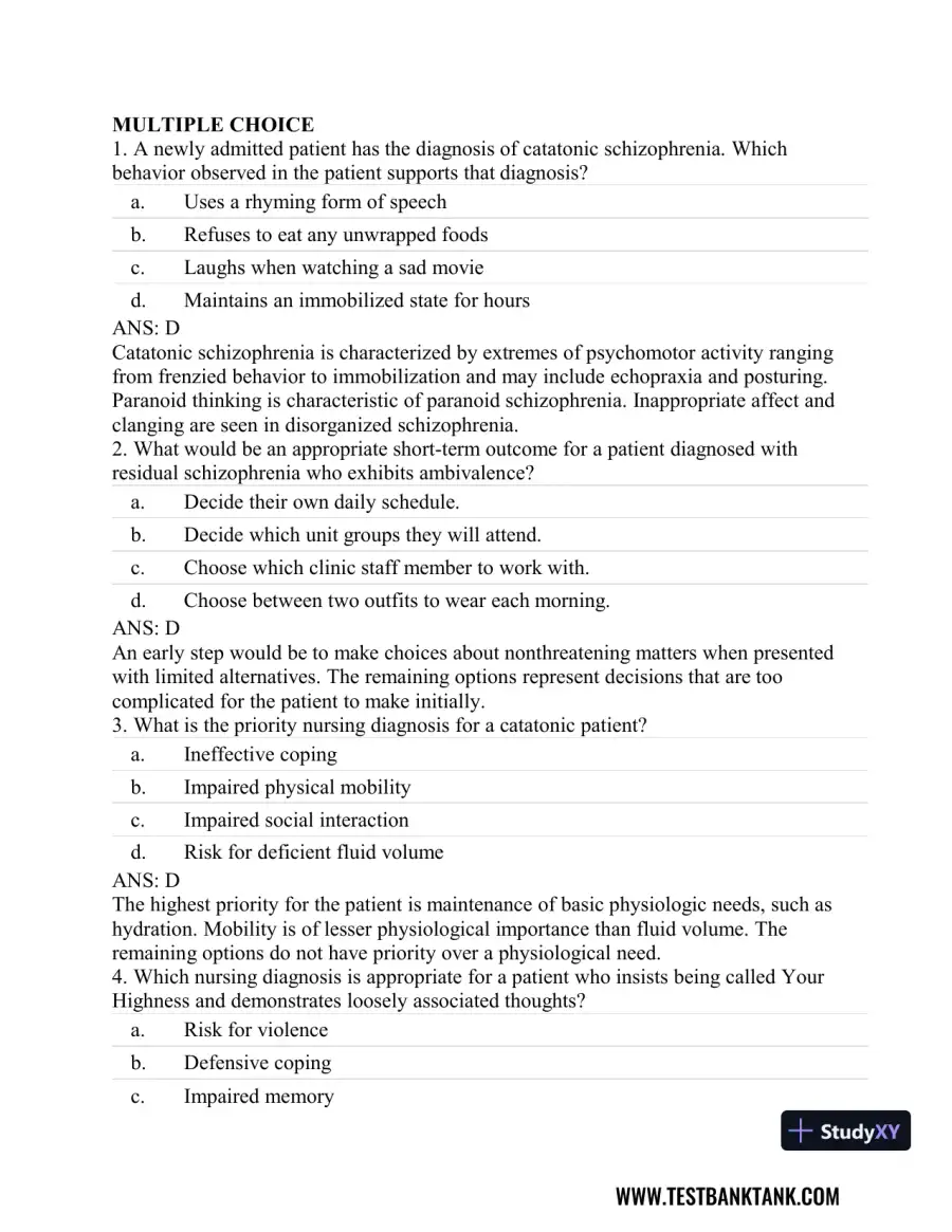 Stahl's Essential Psychopharmacology: Neuroscientific Basis and Practical Applications 4th Edition Test Bank, page 21