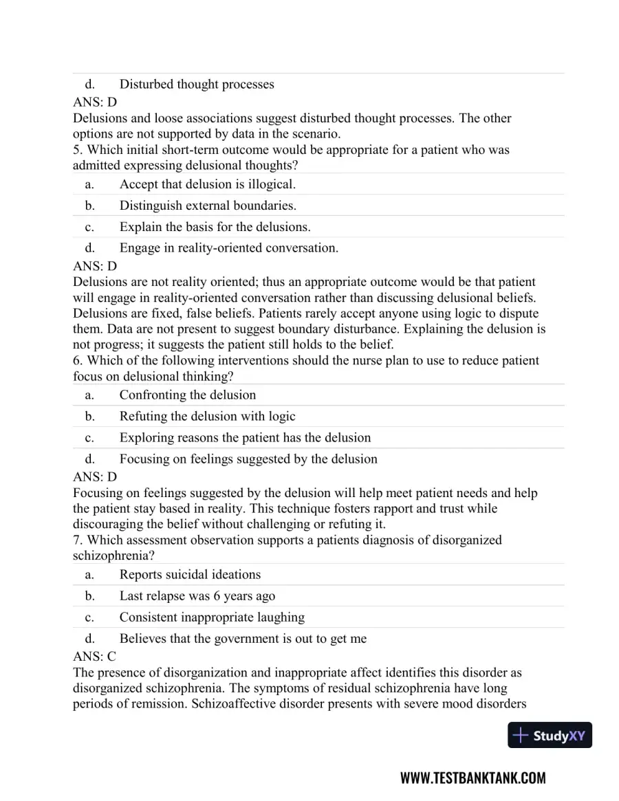 Stahl's Essential Psychopharmacology: Neuroscientific Basis and Practical Applications 4th Edition Test Bank, page 22