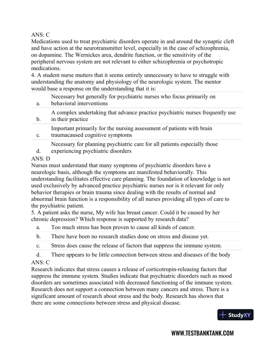 Stahl's Essential Psychopharmacology: Neuroscientific Basis and Practical Applications 4th Edition Test Bank, page 3