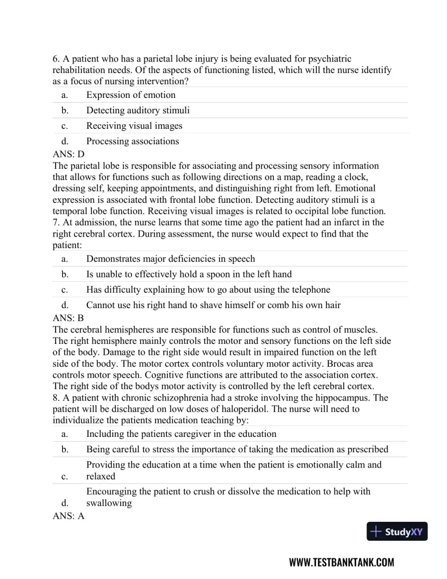 Stahl's Essential Psychopharmacology: Neuroscientific Basis and Practical Applications 4th Edition Test Bank, page 4