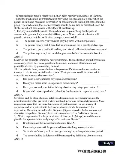 Stahl's Essential Psychopharmacology: Neuroscientific Basis and Practical Applications 4th Edition Test Bank - Page 5 preview image