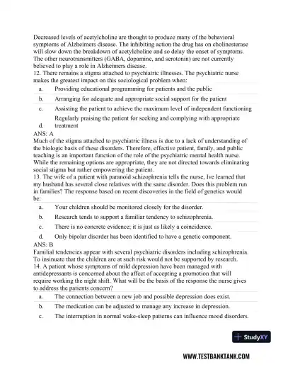 Stahl's Essential Psychopharmacology: Neuroscientific Basis and Practical Applications 4th Edition Test Bank - Page 6 preview image