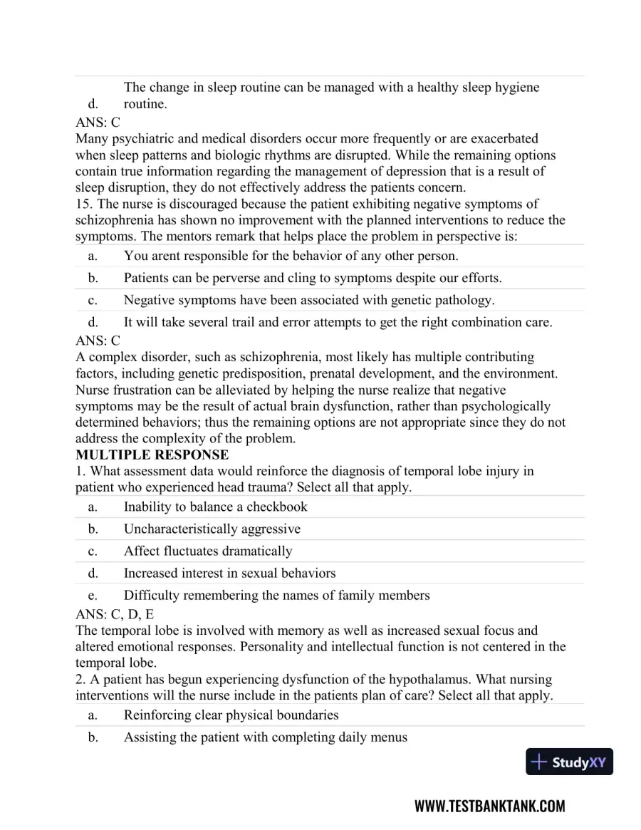 Stahl's Essential Psychopharmacology: Neuroscientific Basis and Practical Applications 4th Edition Test Bank, page 7