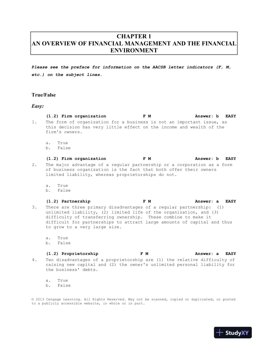 Test Bank For Intermediate Financial Management, 11th Edition, page 10