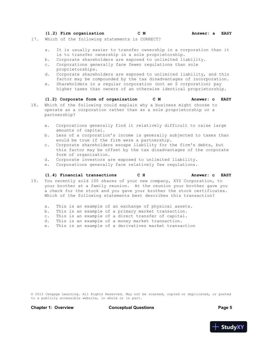 Test Bank For Intermediate Financial Management, 11th Edition, page 14