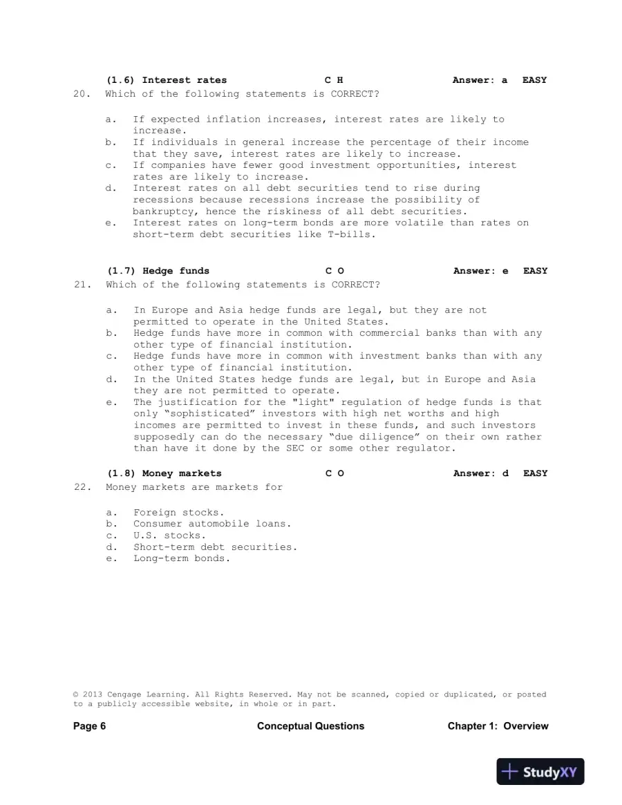 Test Bank For Intermediate Financial Management, 11th Edition, page 15